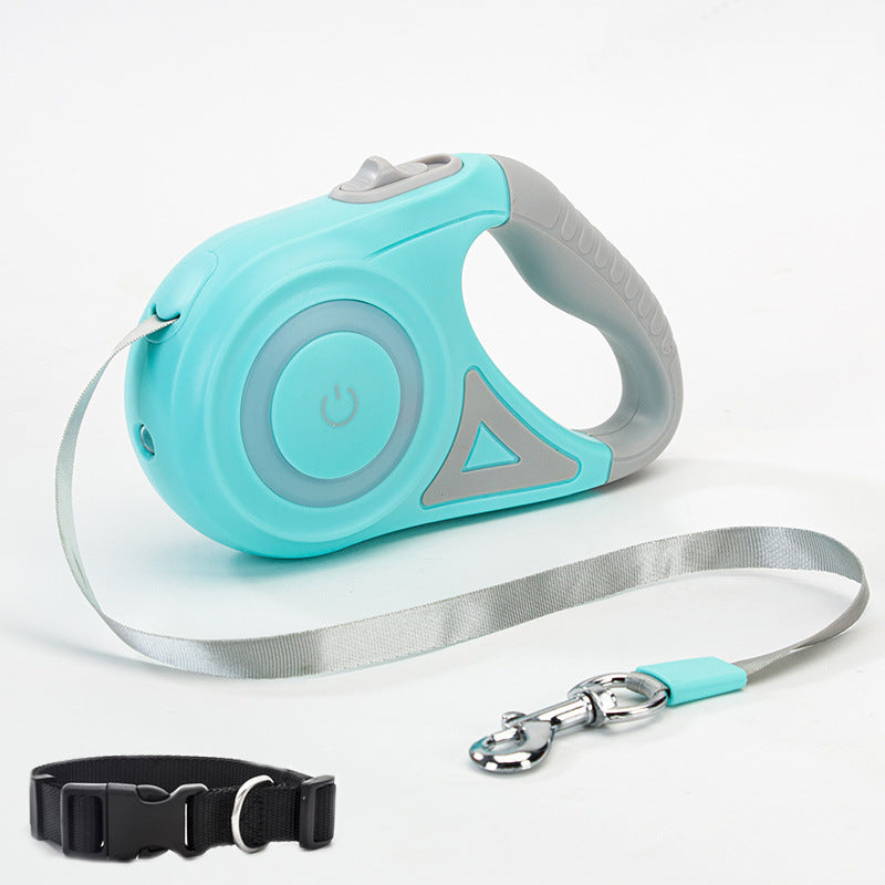 Retractable Dog Leash with Collar- Automatic Pet Rope for small & Medium Dogs and Cats