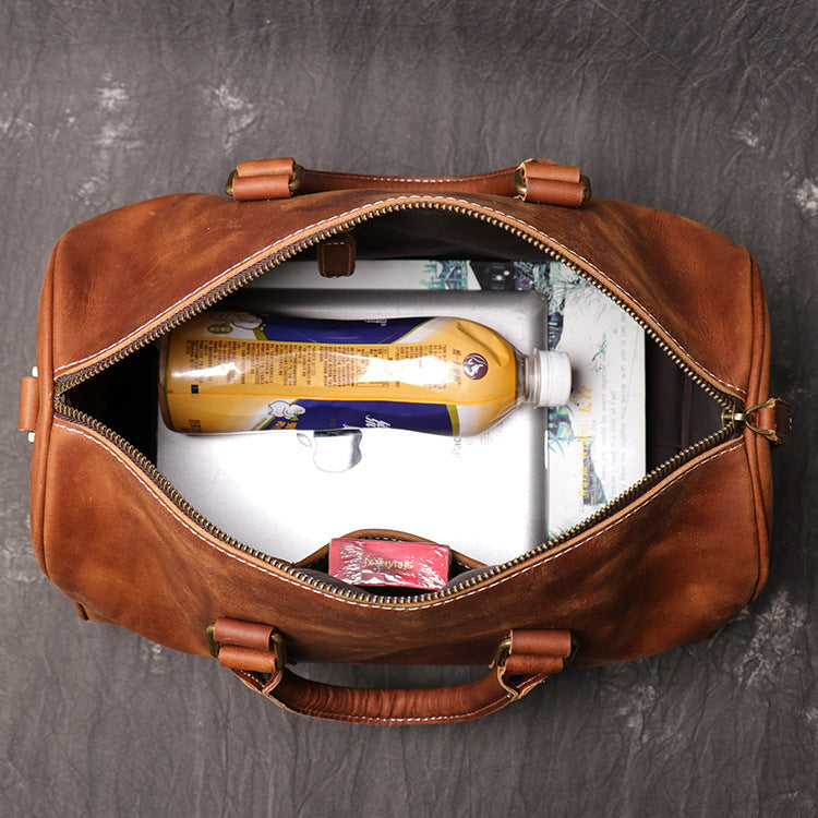 Horse Leather Short-Distance Business Travel Bag