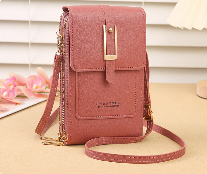 Women's Crossbody Shoulder Bag Transparent Multifunctional Touch Screen Phone Bag