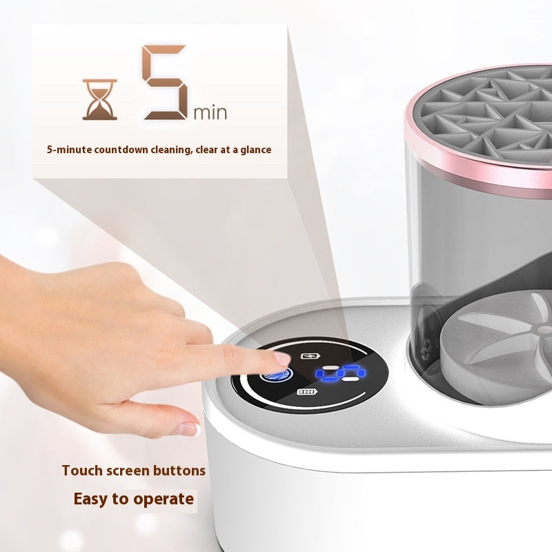 Rechargeable Electric Makeup Brush Cleaner & Stand