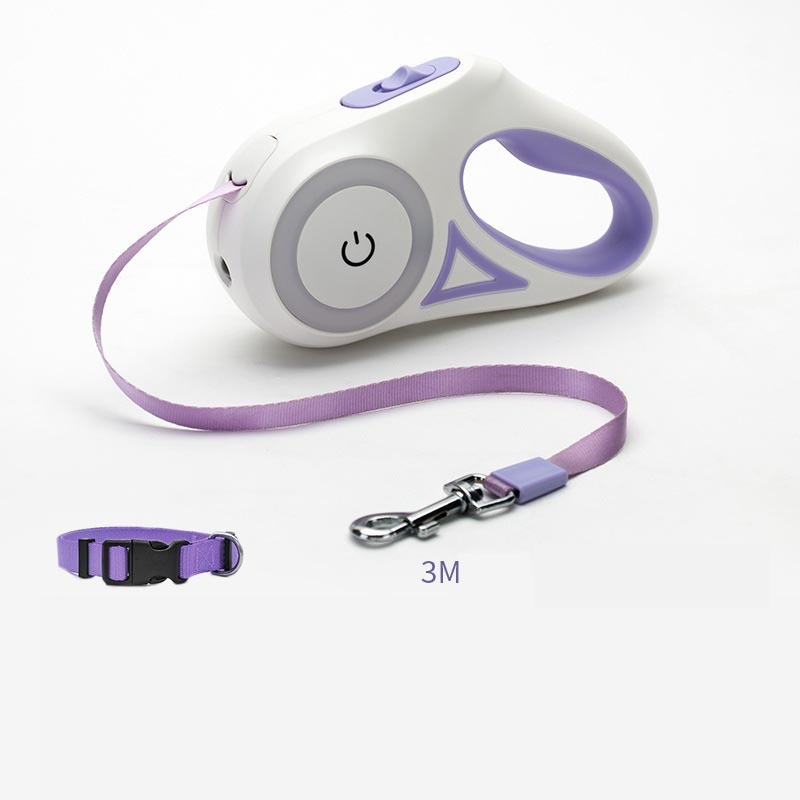 Retractable Dog Leash with Collar- Automatic Pet Rope for small & Medium Dogs and Cats