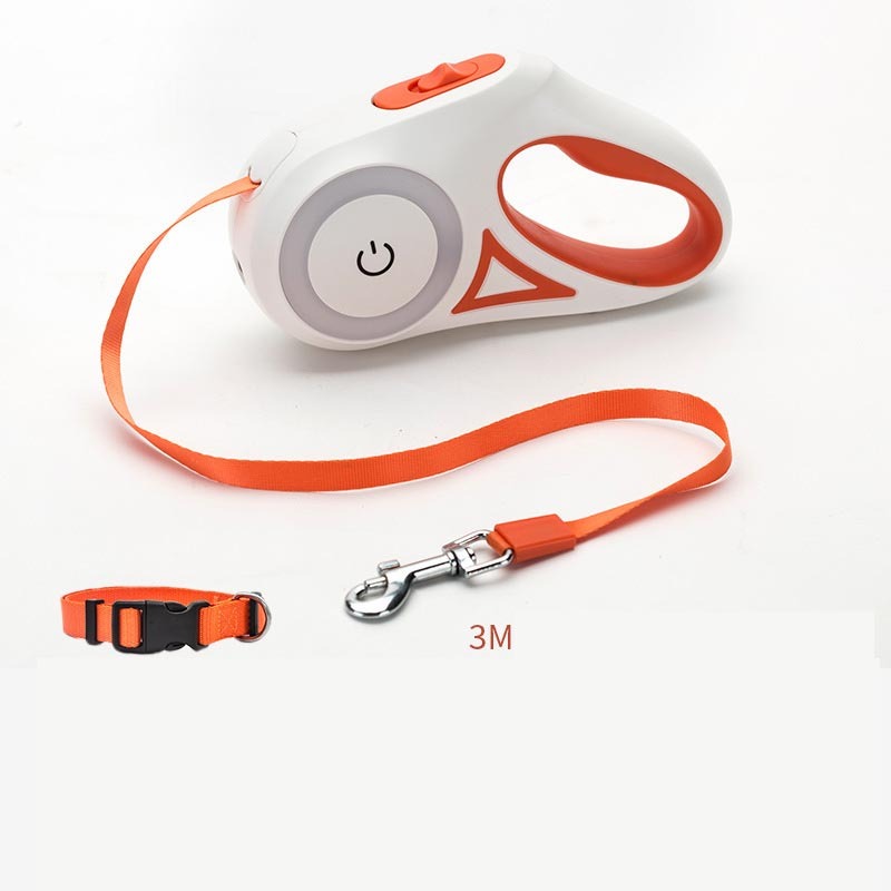 Retractable Dog Leash with Collar- Automatic Pet Rope for small & Medium Dogs and Cats