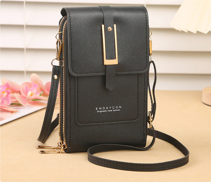 Women's Crossbody Shoulder Bag Transparent Multifunctional Touch Screen Phone Bag