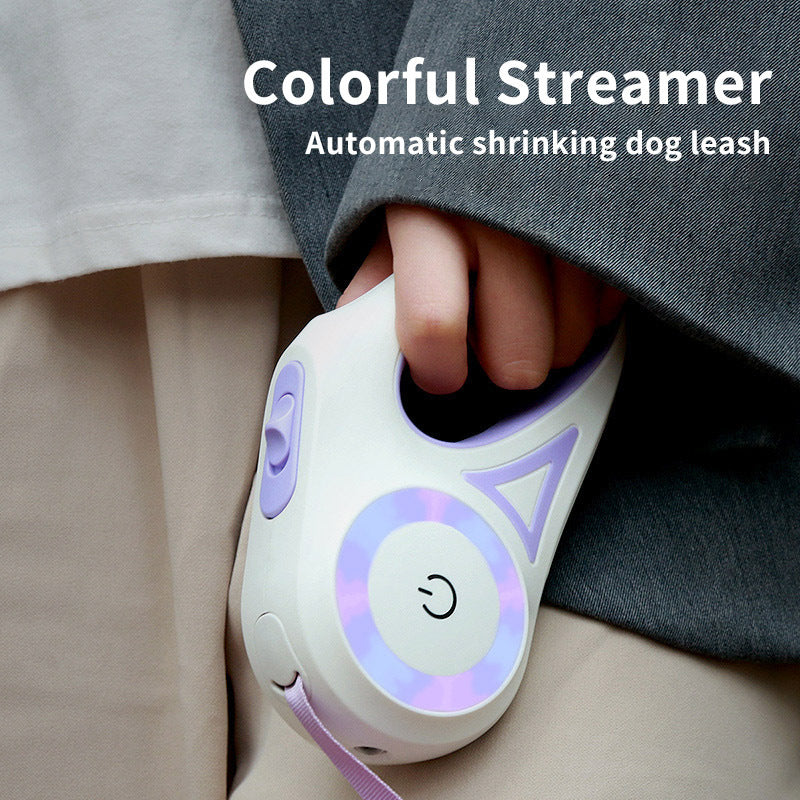Retractable Dog Leash with Collar- Automatic Pet Rope for small & Medium Dogs and Cats