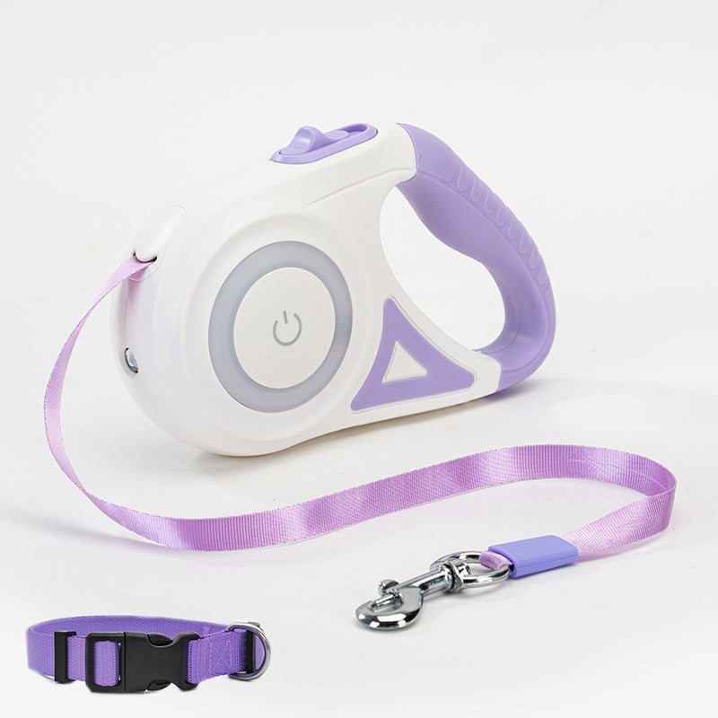 Retractable Dog Leash with Collar- Automatic Pet Rope for small & Medium Dogs and Cats