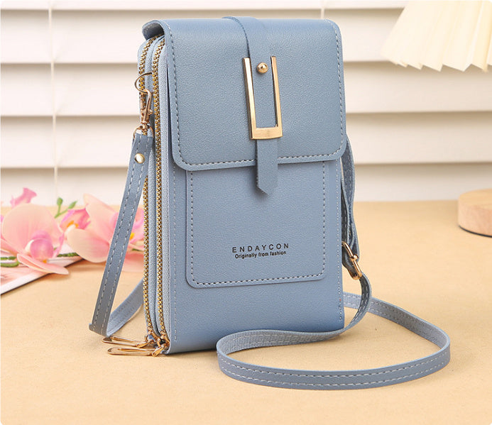 Women's Crossbody Shoulder Bag Transparent Multifunctional Touch Screen Phone Bag