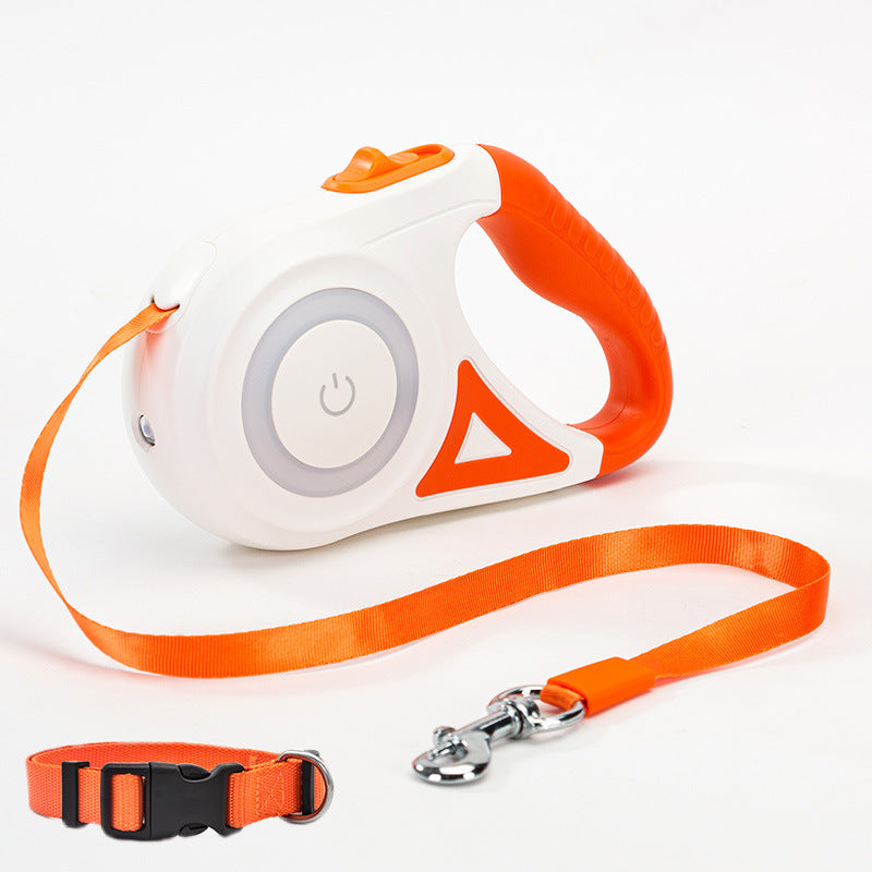 Retractable Dog Leash with Collar- Automatic Pet Rope for small & Medium Dogs and Cats